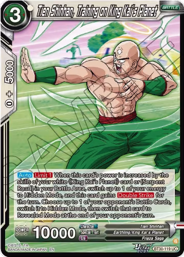 Tien Shinhan, Training on King Kai's Planet (BT30-119), Three Glorious Fighters — DB Super card price
