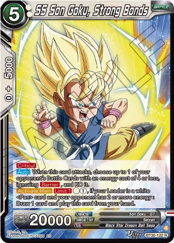 SS Son Goku, Strong Bonds (BT30-122), Three Glorious Fighters — DB Super card price