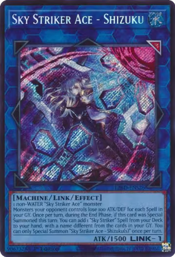 Sky Striker Ace - Shizuku (Alternate Art) (Secret Rare) (L26D-ENS26), Legendary Modern Decks 2026 — Yu-Gi-Oh! card price