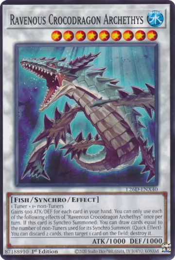 Ravenous Crocodragon Archethys (L26D-ENX40), Legendary Modern Decks 2026 — Yu-Gi-Oh! card price
