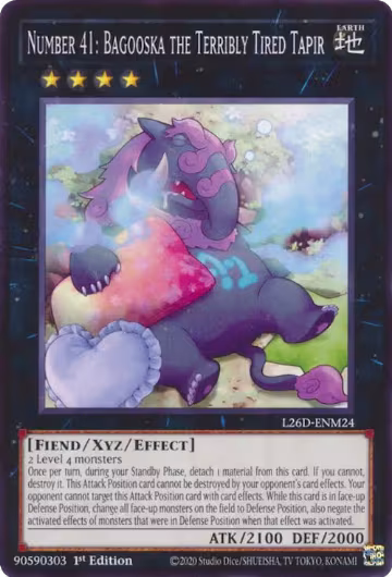 Number 41: Bagooska the Terribly Tired Tapir (L26D-ENM24), Legendary Modern Decks 2026 — Yu-Gi-Oh! card price