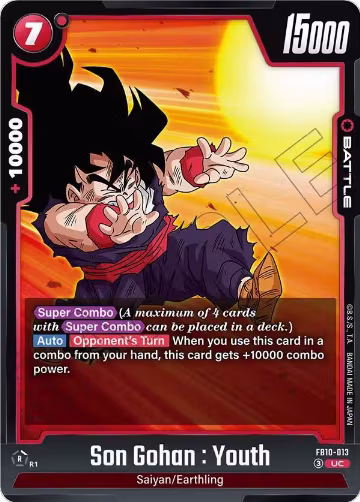 Son Gohan : Youth - FB10-013 (FB10-013), Cross Force — DB Fusion card price