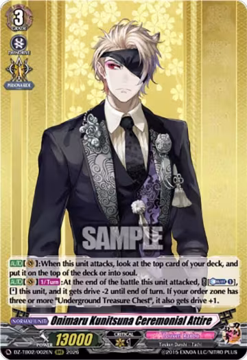 Onimaru Kunitsuna Ceremonial Attire (DZ-TB02/002EN), DZ-TB02: Touken Ranbu Online — Vanguard card price