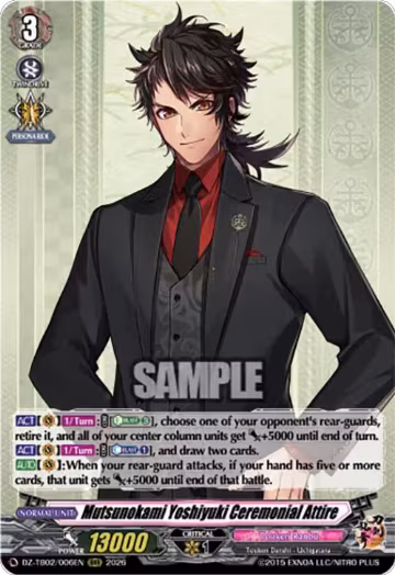 Mutsunokami Yoshiyuki Ceremonial Attire (DZ-TB02/006EN), DZ-TB02: Touken Ranbu Online — Vanguard card price