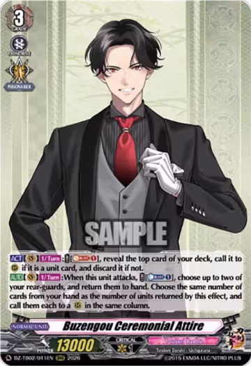 Buzengou Ceremonial Attire (DZ-TB02/011EN), DZ-TB02: Touken Ranbu Online — Vanguard card price