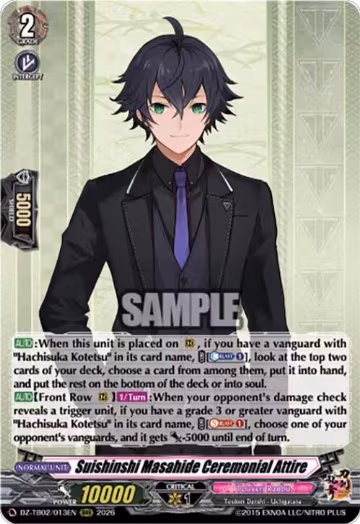 Suishinshi Masahide Ceremonial Attire (DZ-TB02/013EN), DZ-TB02: Touken Ranbu Online — Vanguard card price