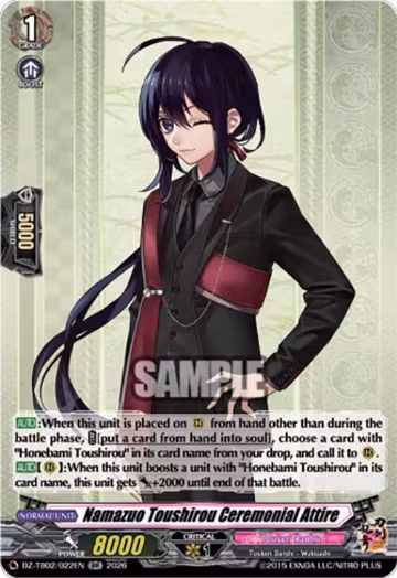 Namazuo Toushirou Ceremonial Attire (DZ-TB02/022EN), DZ-TB02: Touken Ranbu Online — Vanguard card price