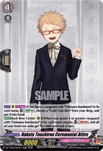 Hakata Toushirou Ceremonial Attire (DZ-TB02/023EN), DZ-TB02: Touken Ranbu Online — Vanguard card price