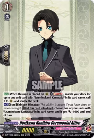 Horikawa Kunihiro Ceremonial Attire (DZ-TB02/028EN), DZ-TB02: Touken Ranbu Online — Vanguard card price