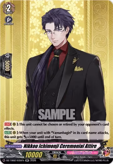 Nikkou Ichimonji Ceremonial Attire (DZ-TB02/035EN), DZ-TB02: Touken Ranbu Online — Vanguard card price