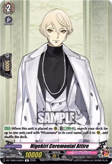 Higekiri Ceremonial Attire (DZ-TB02/048EN), DZ-TB02: Touken Ranbu Online — Vanguard card price