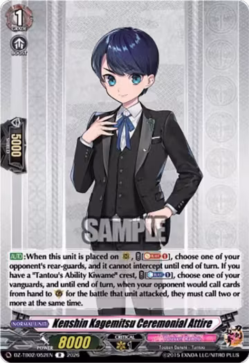 Kenshin Kagemitsu Ceremonial Attire (DZ-TB02/052EN), DZ-TB02: Touken Ranbu Online — Vanguard card price