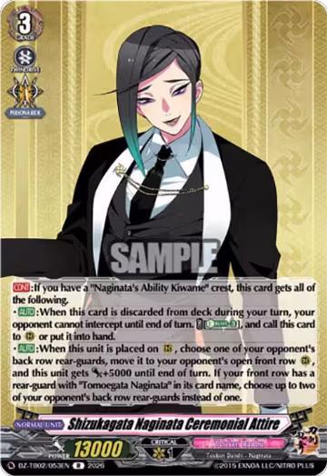 Shizukagata Naginata Ceremonial Attire (DZ-TB02/053EN), DZ-TB02: Touken Ranbu Online — Vanguard card price