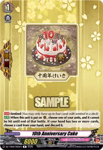 10th Anniversary Cake (DZ-TB02/065EN), DZ-TB02: Touken Ranbu Online — Vanguard card price