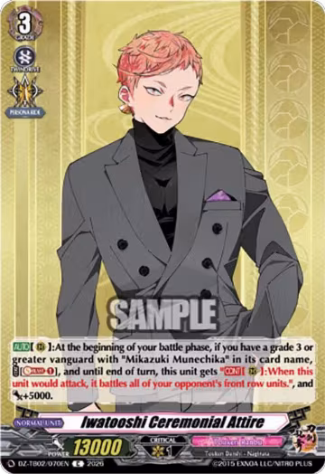Iwatooshi Ceremonial Attire (DZ-TB02/070EN), DZ-TB02: Touken Ranbu Online — Vanguard card price