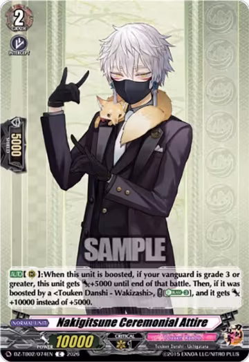 Nakigitsune Ceremonial Attire (DZ-TB02/074EN), DZ-TB02: Touken Ranbu Online — Vanguard card price