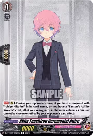 Akita Toushirou Ceremonial Attire (DZ-TB02/082EN), DZ-TB02: Touken Ranbu Online — Vanguard card price
