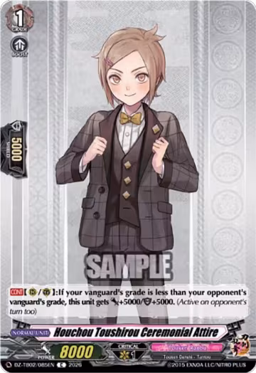 Houchou Toushirou Ceremonial Attire (DZ-TB02/085EN), DZ-TB02: Touken Ranbu Online — Vanguard card price
