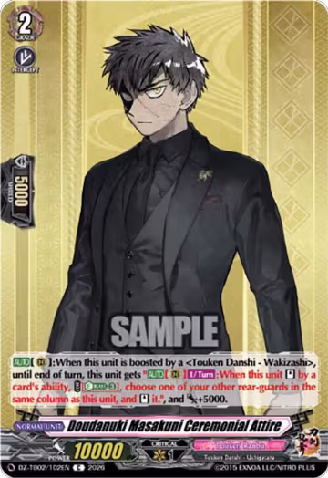 Doudanuki Masakuni Ceremonial Attire (DZ-TB02/102EN), DZ-TB02: Touken Ranbu Online — Vanguard card price