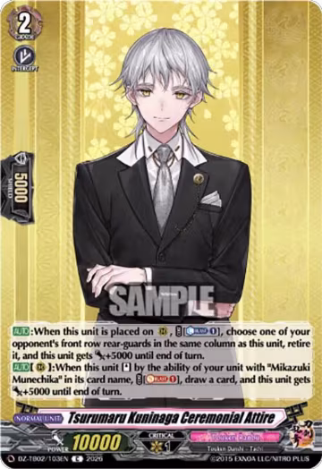 Tsurumaru Kuninaga Ceremonial Attire (DZ-TB02/103EN), DZ-TB02: Touken Ranbu Online — Vanguard card price