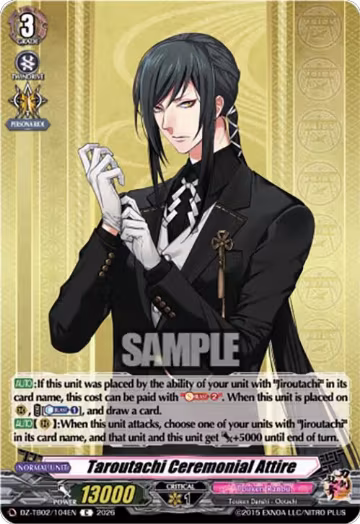Taroutachi Ceremonial Attire (DZ-TB02/104EN), DZ-TB02: Touken Ranbu Online — Vanguard card price