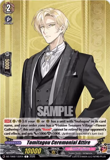Tomitagou Ceremonial Attire (DZ-TB02/122EN), DZ-TB02: Touken Ranbu Online — Vanguard card price