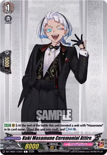 Kuki Masamune Ceremonial Attire (DZ-TB02/123EN), DZ-TB02: Touken Ranbu Online — Vanguard card price