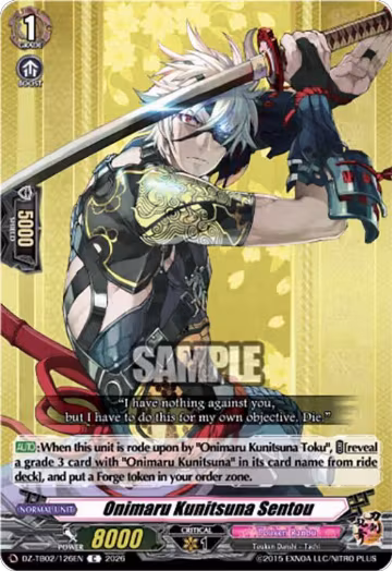 Onimaru Kunitsuna Sentou (DZ-TB02/126EN), DZ-TB02: Touken Ranbu Online — Vanguard card price