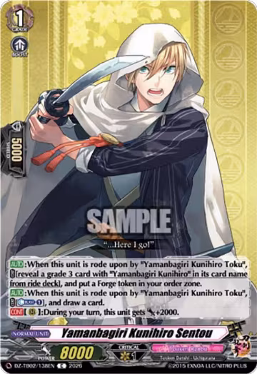 Yamanbagiri Kunihiro Sentou (DZ-TB02/138EN), DZ-TB02: Touken Ranbu Online — Vanguard card price