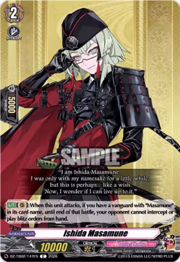 Ishida Masamune (DZ-TB02/147EN), DZ-TB02: Touken Ranbu Online — Vanguard card price