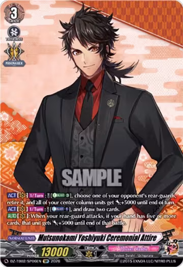Mutsunokami Yoshiyuki Ceremonial Attire (SP) (DZ-TB02/SP06EN), DZ-TB02: Touken Ranbu Online — Vanguard card price