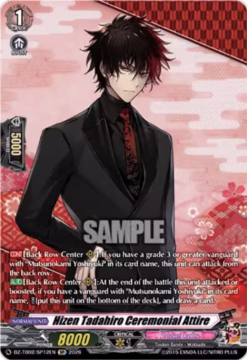 Hizen Tadahiro Ceremonial Attire (SP) (DZ-TB02/SP12EN), DZ-TB02: Touken Ranbu Online — Vanguard card price