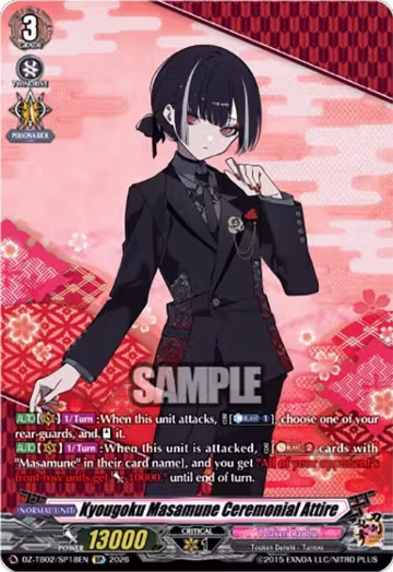 Kyougoku Masamune Ceremonial Attire (SP) (DZ-TB02/SP18EN), DZ-TB02: Touken Ranbu Online — Vanguard card price