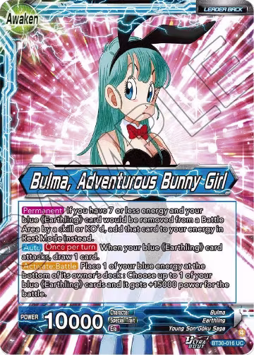Bulma // Bulma, Adventurous Bunny Girl (BT30-016), Three Glorious Fighters — DB Super card price