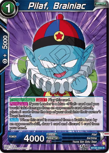 Pilaf, Brainiac (BT30-032), Three Glorious Fighters — DB Super card price