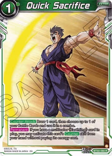 Quick Sacrifice (BT30-066), Three Glorious Fighters — DB Super card price