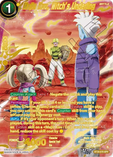 Majin Kuu, Witch's Underling (SPR) (BT30-078), Three Glorious Fighters — DB Super card price