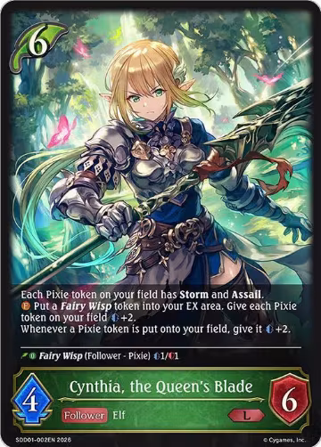Cynthia, the Queen's Blade (SDD01-002EN), Showdown Deck: Forestcraft — Shadowverse card price