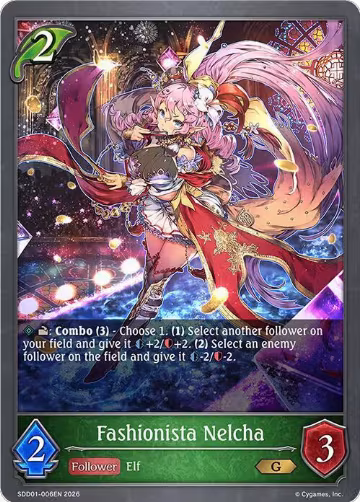 Fashionista Nelcha (SDD01-006EN) — card price