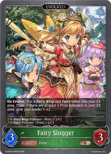 Fairy Slugger (Evolved) (SDD01-018EN), Showdown Deck: Forestcraft — Shadowverse card price