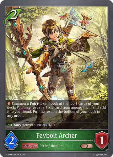Feybolt Archer (SDD01-019EN), Showdown Deck: Forestcraft — Shadowverse card price
