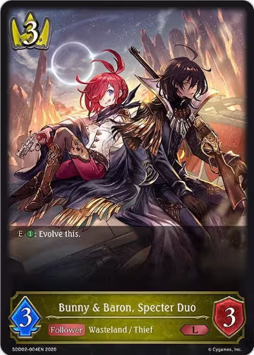 Bunny & Baron, Specter Duo (SDD02-004EN), Showdown Deck: Swordcraft — Shadowverse card price