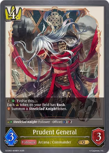 Prudent General (SDD02-008EN), Showdown Deck: Swordcraft — Shadowverse card price