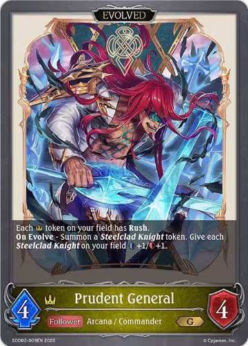 Prudent General (Evolved) (SDD02-009EN), Showdown Deck: Swordcraft — Shadowverse card price