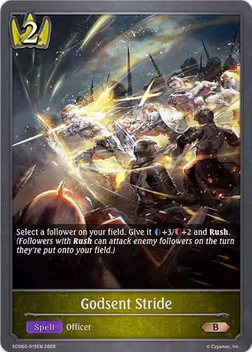 Godsent Stride (SDD02-015EN), Showdown Deck: Swordcraft — Shadowverse card price