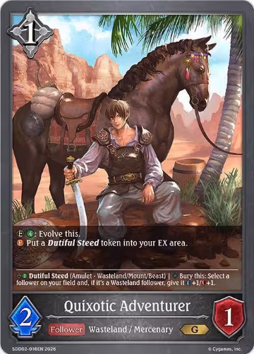 Quixotic Adventurer (SDD02-016EN), Showdown Deck: Swordcraft — Shadowverse card price