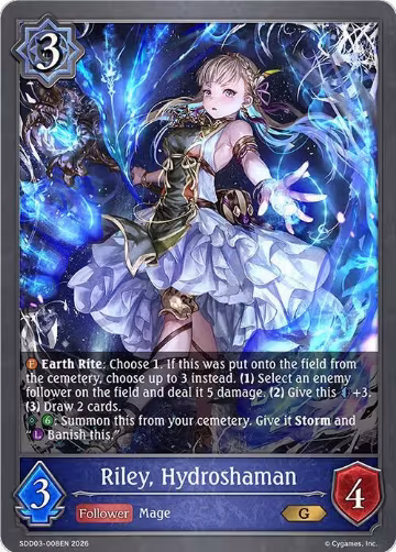 Riley, Hydroshaman (SDD03-008EN), Showdown Deck: Runecraft — Shadowverse card price