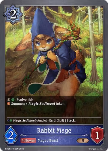 Rabbit Mage (SDD03-016EN), Showdown Deck: Runecraft — Shadowverse card price