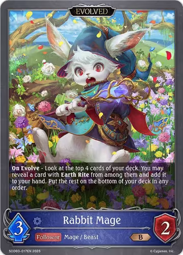 Rabbit Mage (Evolved) (SDD03-017EN), Showdown Deck: Runecraft — Shadowverse card price