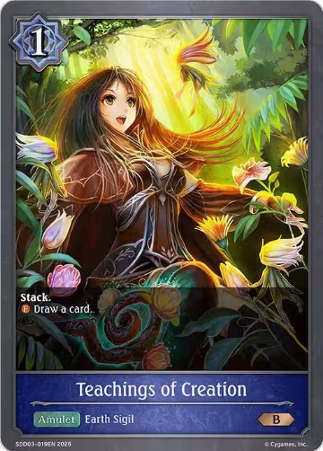 Teachings of Creation (SDD03-019EN), Showdown Deck: Runecraft — Shadowverse card price